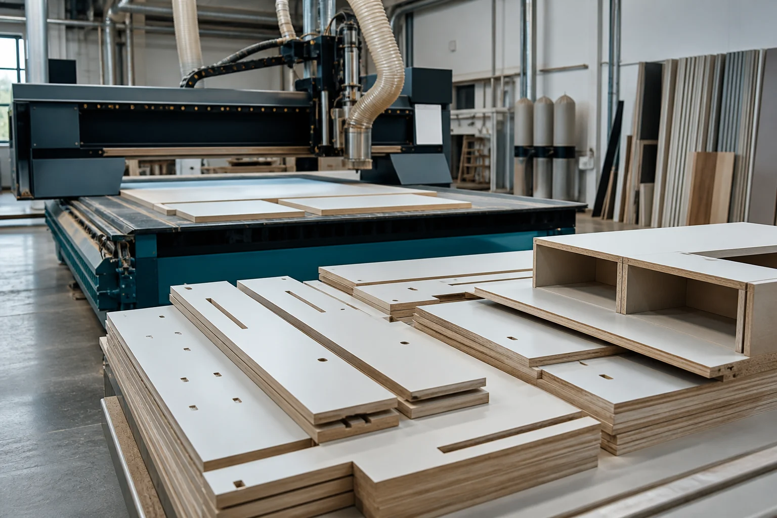 CNC-gestützte Fertigung von passgenauen Möbelteilen in der Werkstatt